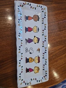NWT Snoopy Peanuts Holiday Large Tray Charlie Brown Christmas Melamine Plastic - Picture 1 of 6