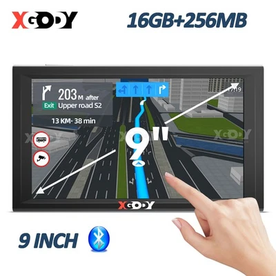 XGODY 9 Zoll Navigationsgerät LKW Navi mit Bluetooth GPS Navigation EU Kart 2025 - Bild 1 von 4