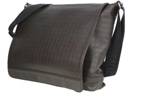 Bolso Mensajero Para Hombres Salvatore Ferragamo Gamma Logo Cuero Repujado Gancin - Imagen 1 de 18