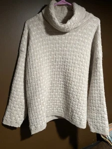 Fisherman Out of Ireland Donegal Wollpullover Damen L Rollkragen hellbraun - Bild 1 von 3