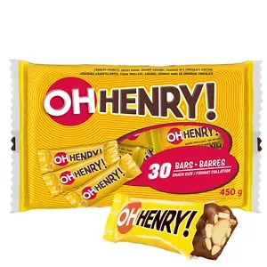 OH HENRY! Halloween Mini Chocolate Candy Bars, 30 Count, 450g/1LB - Picture 1 of 5