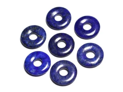 HOMEMADE 1pc - Perle Pendentif Pierre - Rond Cercle Anneau Donut Pi 20mm - Lapis Lazuli b