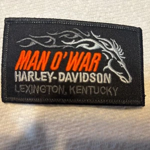 Harley Davidson Patch Man O War 3 1/2 x 2 Zoll, zum Aufnähen Lexington KY NEU - Bild 1 von 4