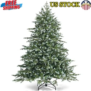6FT Artificial Christmas Tree Unlit Hinged Holiday Decoration Metal Stand New - Picture 1 of 8