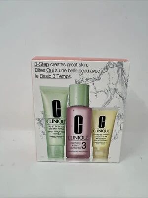 NEW Clinique 3-Step Skin Care System 3pc Set (117) - Image 1 of 4