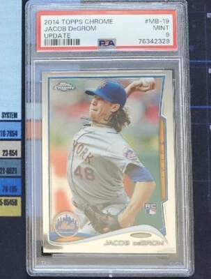 Jacob DeGrom 2014 Topps Chrome Update Rookie Card RC PSA 9 New York Mets - Image 1 of 2