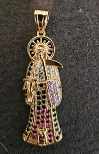 Santa Muerte 3.5" Pendant for Necklace - Picture 1 of 3
