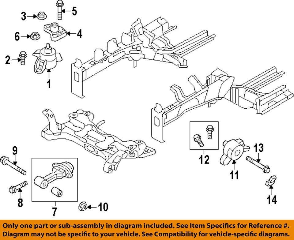 HYUNDAI OEM 11-17 Elantra cupé motor transmisión montaje superior 21810A5000 Foto 1 de 1