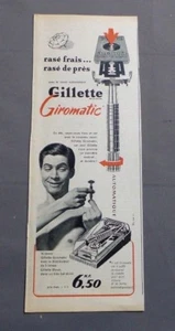 PUBLICITE ANCIENNE ADVERT CLIPPING 021117 RASOIR AUTOMATIQUE GILLETTE GIROMATIC - Picture 1 of 1