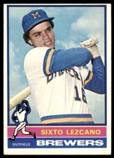 1976 Topps Sixto Lezcano Rookie . #353