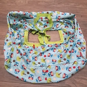 Skip Hop Shopping Cart High Chair Cover Owl tree print blue silky satin baby - Picture 1 of 7