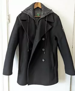 DIRK BIKKEMBERGS - Fitted removeable hood peacoat - Sz 50 - Picture 1 of 17