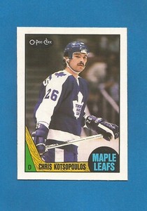 Chris Kotsopoulos 1987-88 O-PEE-CHEE OPC Hockey #244 (NM+) Toronto Maple Leafs