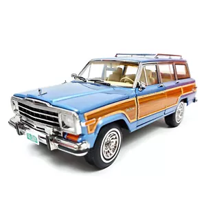 1/18 Scale Jeep Grand Wagoneer 1991 DD MODELS Blue METALLIC Diecast Model Car - Picture 1 of 24