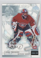 2002-03 Upper Deck Mask Collection UD Promo Mathieu Garon Jose Theodore #45