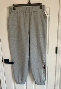 Brand New Tommy Hilfiger Women's Full Length Jogger Pant Size XL Gray 60% Cotton - Picture 1 of 10