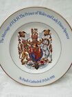 Prince of Wales Lady Diana Spencer Royal Wedding Large Plate Wood & Sons 1981