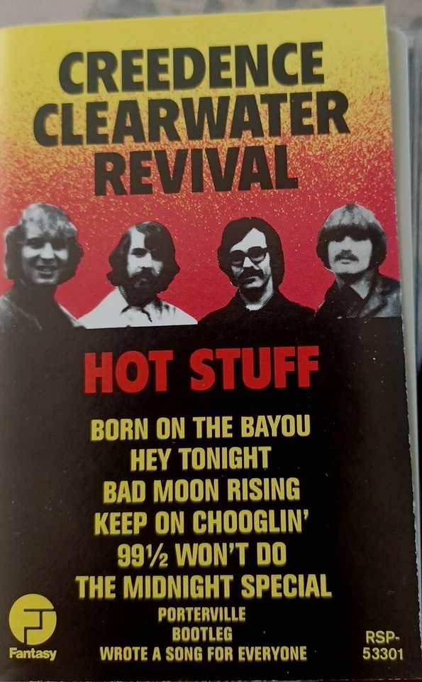 CREEDENCE CLEARWATER REVIVAL HOT STUFF CASSETTE 1987 - Image 1 of 1