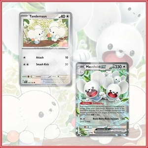 Pokemon Tandemaus 167/193 & Maushold ex 155/182🔥 - Imagen 1 de 2