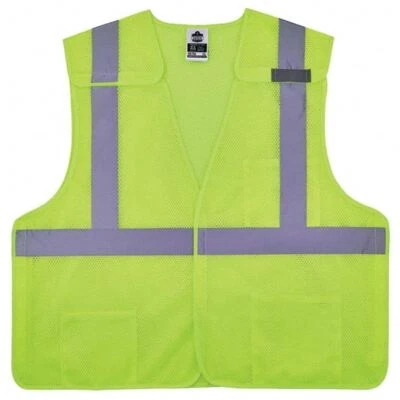 Ergodyne 21523 High Visibility Vest: Small & Medium, Lime, Hook & Loop Closure - Image 1 of 4