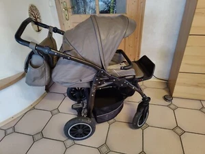 großer Kinderwagen mit Sportaufsatz Jedo Koda mit Tasche grau - Bild 1 von 11