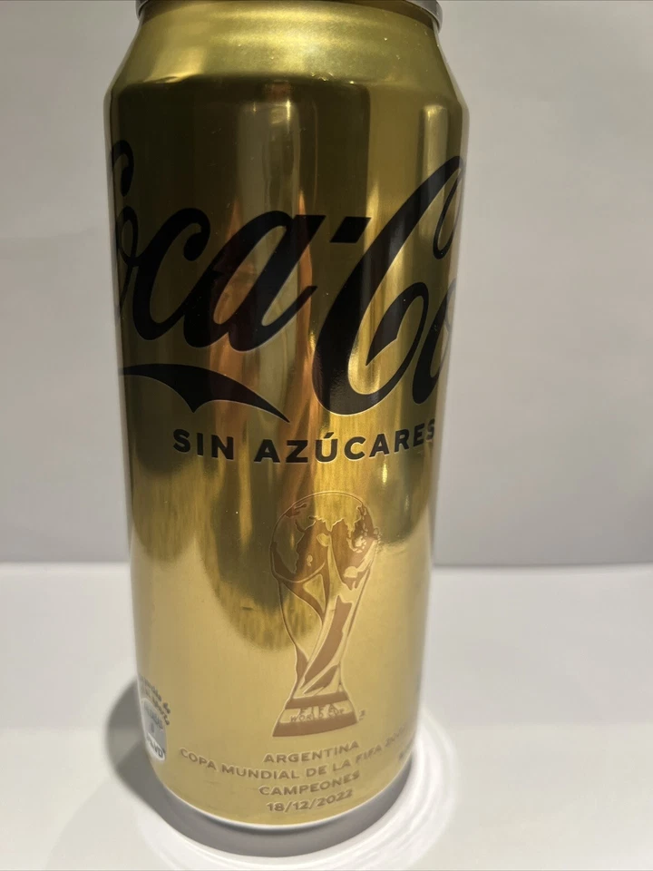 Coca Cola Copa Mundial FIFA Qatar 2022 Campeón Lata de Oro Argentina Envío Gratis Foto 1 de 1