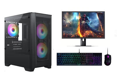 Cheap Custom Gaming PC Intel Core i7 Win10 GTX1650 16GB RAM 128GB SSD 1TB HDD - Image 1 of 4
