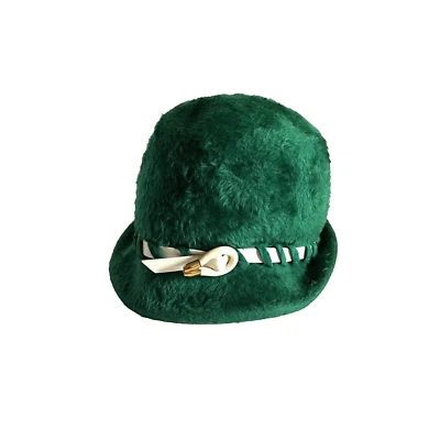 Sombrero De Colección Duquesa Reg'd Sharon Original Piel Sintética Verde Foto 1 de 4