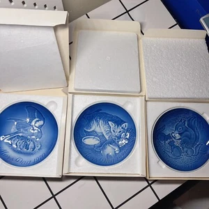 3 lot B&G BING & GRONDAHL 1970,71 & 77 MOTHERS DAY PLATE MORS DAG. New With Box - Picture 1 of 7