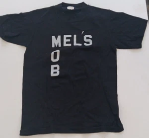 70s Sportswear Kids Large Black Single Stitch Shirt Mel's Mob Super Shrimp #11 - Picture 1 of 9