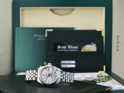 ROLEX Ladies 26mm White Gold Stainless Datejust Silver Index 179174 SANT BLANC - Image 1 of 4