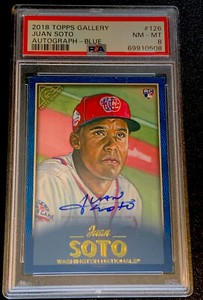 2018 Juan Soto Topps Gallery Blue Border Auto RC #’d /50, PSA 8, None Higher!