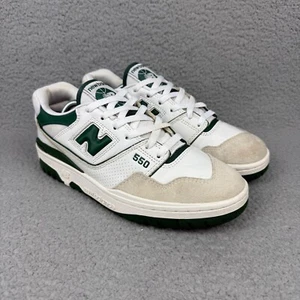 New Balance 550 Mens 8.5 Shoes White Green 2021 Basketball Sneakers Trainers - Picture 1 of 10