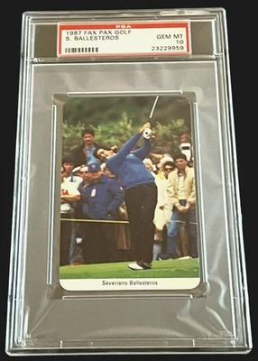 1987 FAX PAX GOLF PSA 10 SEVERIANO BALLESTEROS ROOKIE GEM MINT POP ONLY 17 EXIS - Image 1 of 4