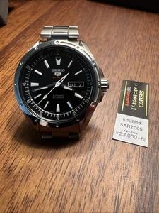 Reloj automático para hombre Seiko 5 Sports SARZ005 esfera negra correa SS usado - Imagen 1 de 10