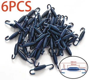 6 X Motorcycles 68mm 2.68" Stainless Steel Exhaust Pipe Spring Hook Long-Lasting - Picture 1 of 22