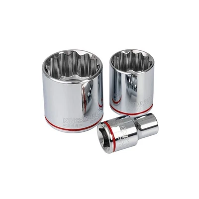KINCROME 3/8" Drive Imperial 12 Points Double Hex Sockets Size 1/4" - 1" - image 1 of 4