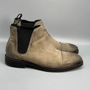 Cole Haan Wagner Grand Mens 9 Tan Gray Brown Chelsea Boots Ankle Waterproof Shoe - Picture 1 of 9