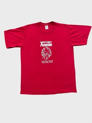Little Orphan Annie vintage red California school class play 1991 tshirt Size XL - Image 1 of 4