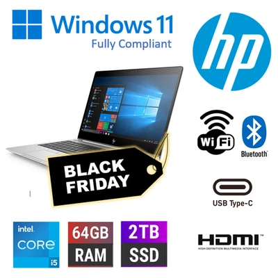 CHEAP FAST Windows 11 14" Laptop CORE i5 8th Upto 64GB RAM 2TB SSD WIFI OFFICE - Image 1 of 4