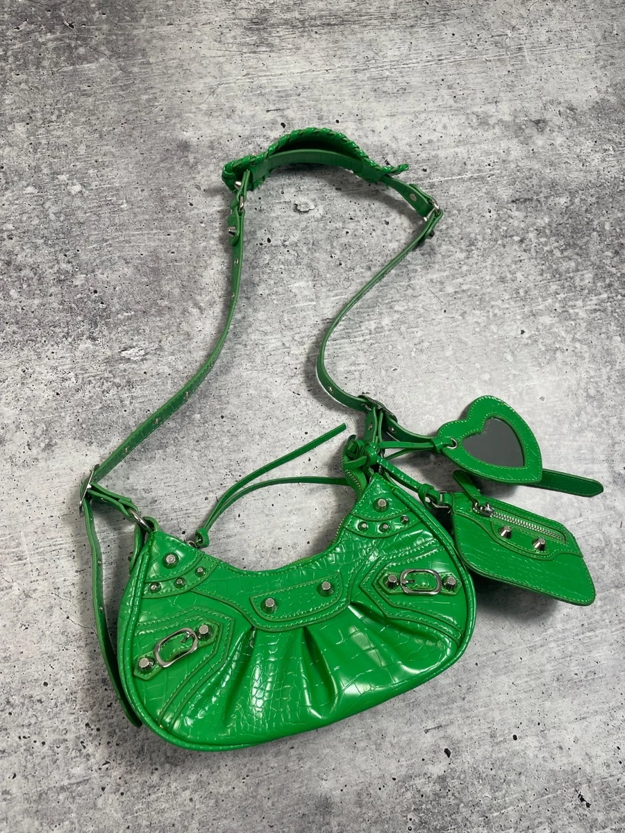 バレンシアガ カゴバッグ グリーン BALENCIAGA かごバッグ ナチュラル