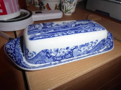 Brand New Spode Blue Italian butter dish - Image 1 of 3