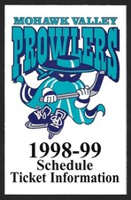 1998-99 Mohawk Valley Prowlers CoHL UHL IHL Hockey Schedule !!! Saranac
