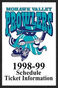 1998-99 Mohawk Valley Prowlers CoHL UHL IHL Hockey Schedule !!! Saranac - Picture 1 of 1