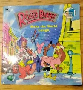 Who Framed Roger Rabbit Make The World Laugh Softback Golden Book 1988 FREE SHIP - Picture 1 of 4