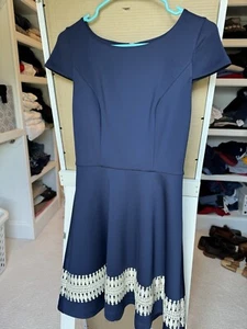 Lily Pulitzer Navy Blue Gold Women's Summer Sleeveless Party Social Dress Sz 4 - Picture 1 of 2