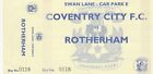 Ticket - Coventry City v Rotherham United 06.02.02 Car Park Pass