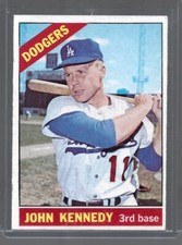 John Kennedy Los Angeles Dodgers 1966 Topps Baseball Card #407 (SET BREAK) (B)