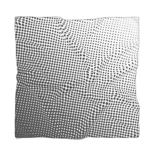 Abstract Dotted Halftone Poly Scarf - Picture 1 of 8