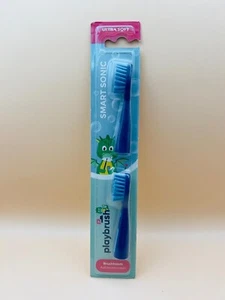 Playbrush Smart Sonic Aufsteckbürsten Original für Kinder 2'er Pack Blau NEU - Bild 1 von 3